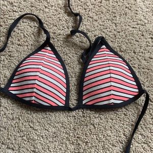 Striped Triangle bikini top